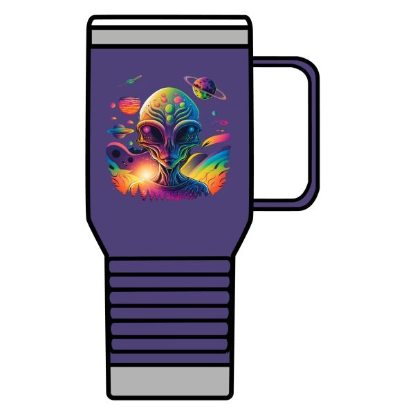 Vibrant Alien Travel Mug | 20oz Cosmic Coffee Cup, Space-Themed Gift, Unique Travel Tumbler, Quirky Science Fiction Mug, Stylish [...] - Image 27