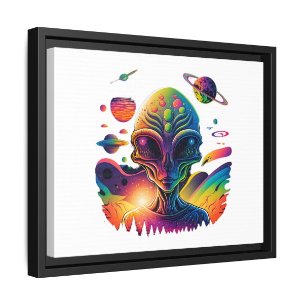 Vibrant Alien Canvas Art Print, Framed Decor for Sci-Fi Lovers, Cosmic Wall Art, Colorful Home Decoration, Unique Gift Idea - Image 6