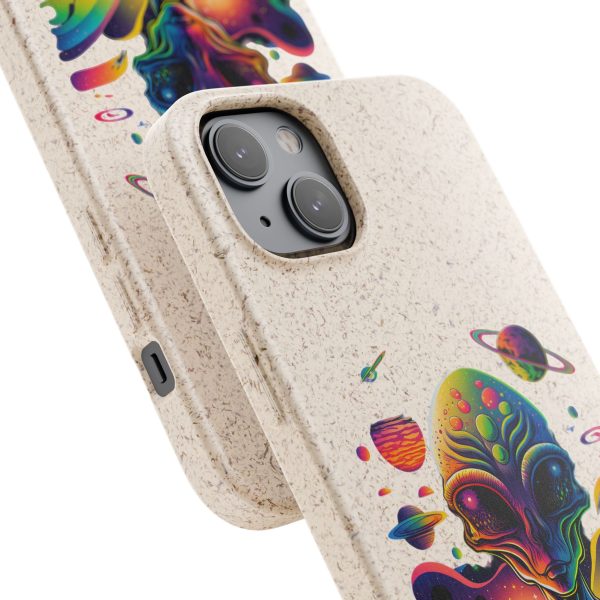 Vibrant Alien Biodegradable Phone Case, Eco-Friendly Galaxy Phone Cover, Unique Gift for Space Lovers, Fun Alien Design, Sustainable [...] - Image 187