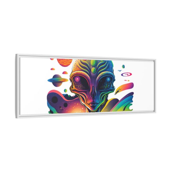 Vibrant Alien Canvas Art Print, Framed Decor for Sci-Fi Lovers, Cosmic Wall Art, Colorful Home Decoration, Unique Gift Idea - Image 190