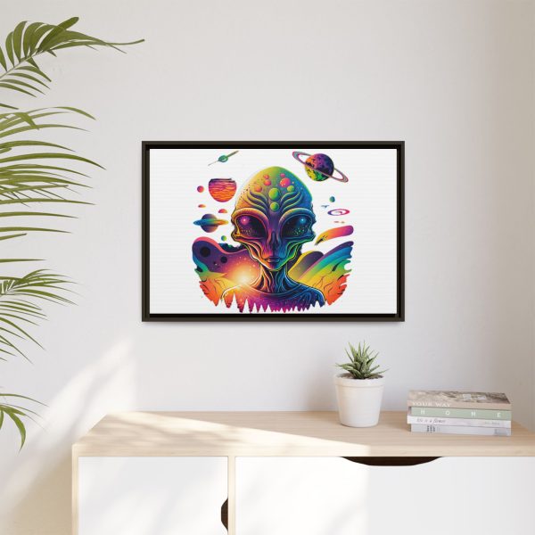 Vibrant Alien Canvas Art Print, Framed Decor for Sci-Fi Lovers, Cosmic Wall Art, Colorful Home Decoration, Unique Gift Idea - Image 99