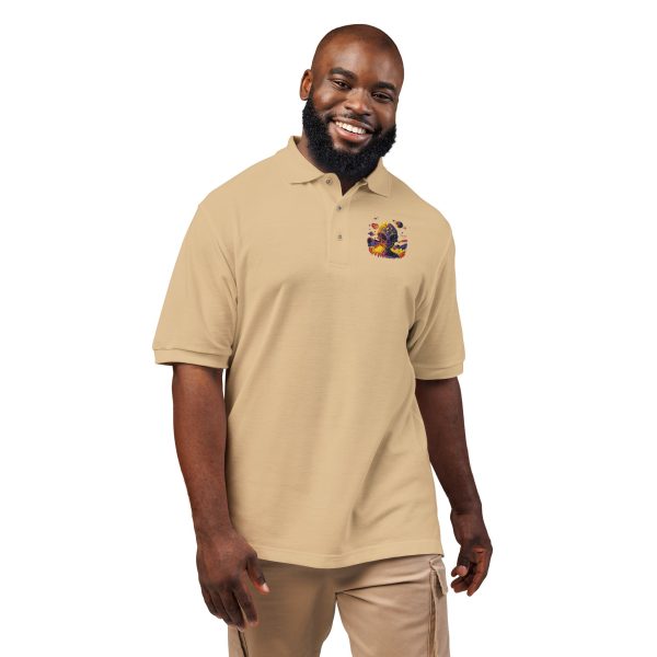 Floral Embroidered Unisex Polo Shirt | Casual Wear, Gift for Him/Her, Summer Style, Outdoor Events, Birthday Gift - Image 12