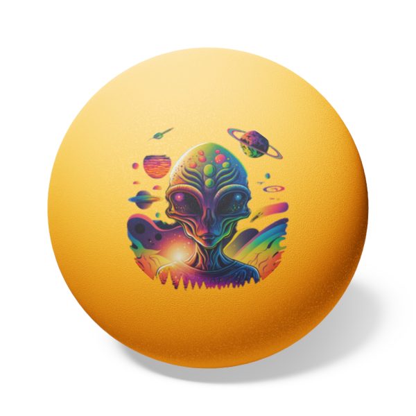 Alien Print Ping Pong Balls, 6 pcs, Colorful Game Balls, Retro Style Table Tennis Balls, Fun Sports Accessories, Gift for Gamers - Image 5