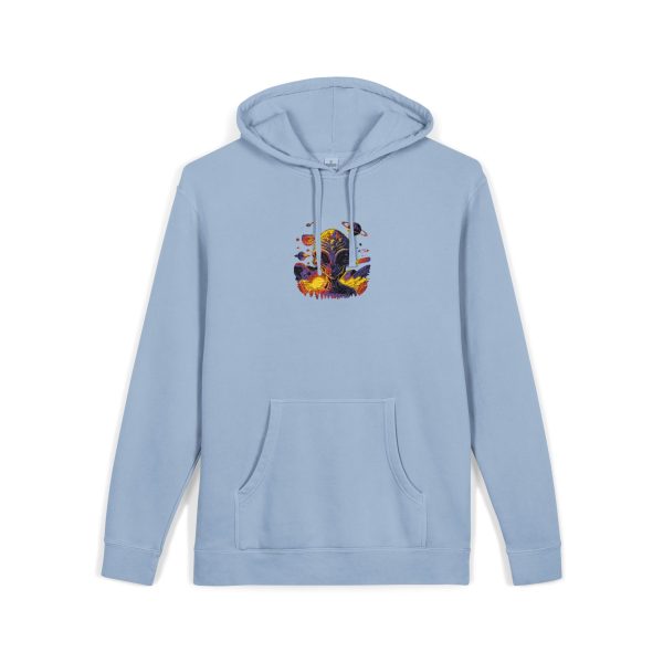 Vibrant Pigment-Dyed Hoodie, Unisex Embroidery Pullover, Cozy Casualwear, Trendy Streetwear Gift, Perfect for Fall Celebrations, [...] - Image 7