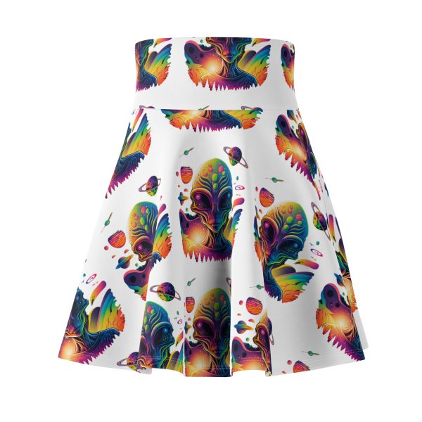 Colorful Butterfly Print Women's Skater Skirt, Fun Summer Skirt, Festival Fashion, Vibrant Skater Skirt, Unique Dance Skirt - Image 2