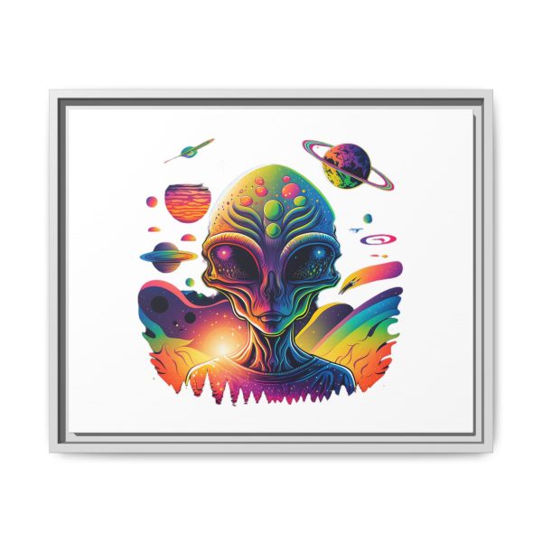 Vibrant Alien Canvas Art Print, Framed Decor for Sci-Fi Lovers, Cosmic Wall Art, Colorful Home Decoration, Unique Gift Idea - Image 85
