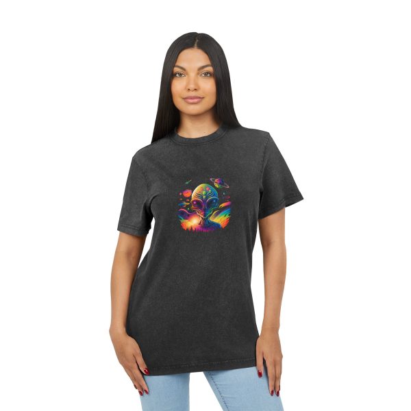 Acid Washed Round Neck Tee - Image 3