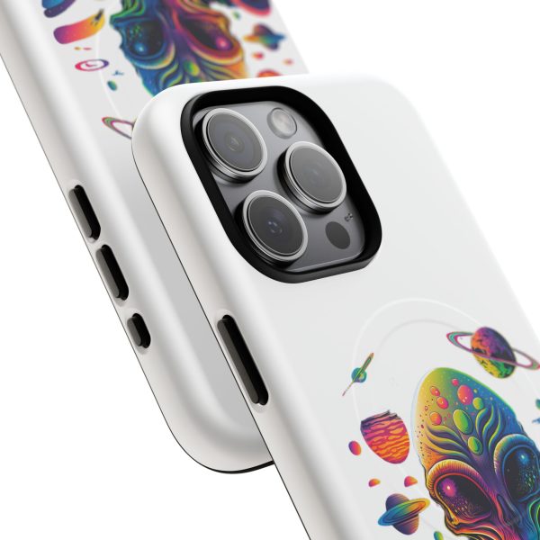 Vibrant Alien Phone Case - Funky Tough Magnetic Cover for Teens, Outer Space, Gift for Sci-Fi Lovers, Unique Cosmic Design - Image 23