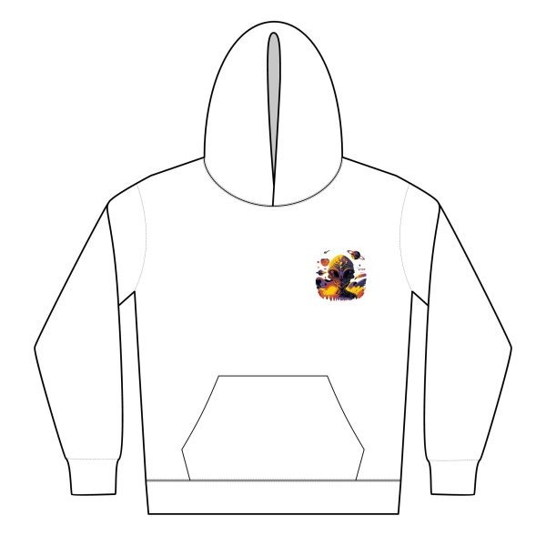 Youth Hooded Sweatshirt with Colorful Design, Ideal for Casual Wear, Gifts, Birthdays, Holidays, Outdoor Activities