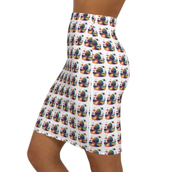 Women's Mid-Waist Pencil Skirt (AOP) - Image 3