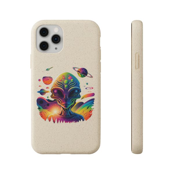 Vibrant Alien Biodegradable Phone Case, Eco-Friendly Galaxy Phone Cover, Unique Gift for Space Lovers, Fun Alien Design, Sustainable [...] - Image 65