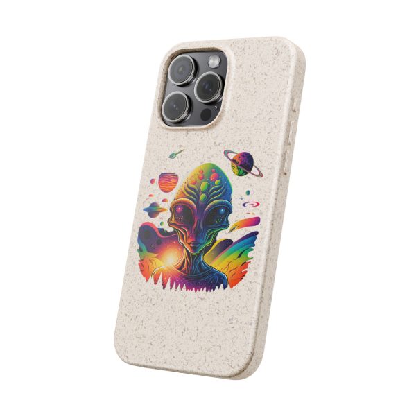 Vibrant Alien Biodegradable Phone Case, Eco-Friendly Galaxy Phone Cover, Unique Gift for Space Lovers, Fun Alien Design, Sustainable [...] - Image 174