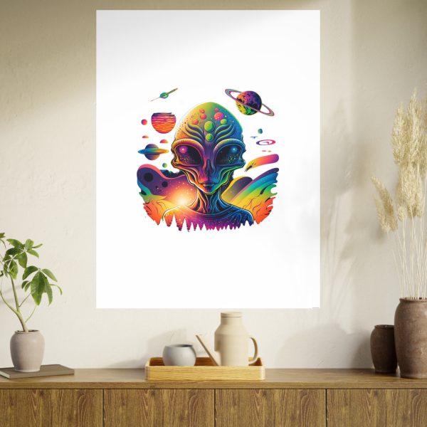 Colorful Alien Art Poster, Psychedelic Wall Decor, Outer Space Prints, Home Decoration, Gift for Sci-Fi Lovers - Image 108