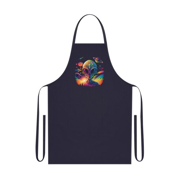 Colorful Alien Graphic Cotton Apron, Fun Cooking Gift, BBQ, Baking, Arts & Crafts, Unique Kitchen Accessory - Image 7
