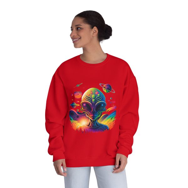 Colorful Alien Space Sweatshirt, Unisex Crewneck Sweatshirt, Perfect for Casual Wear, Gift for Sci-Fi Lovers, Cozy Fall Apparel - Image 68