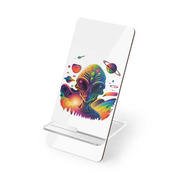 Colorful Alien Smartphone Stand, Desk Accessory, Space Decor, Gift for Tech Lovers, Unique Phone Holder