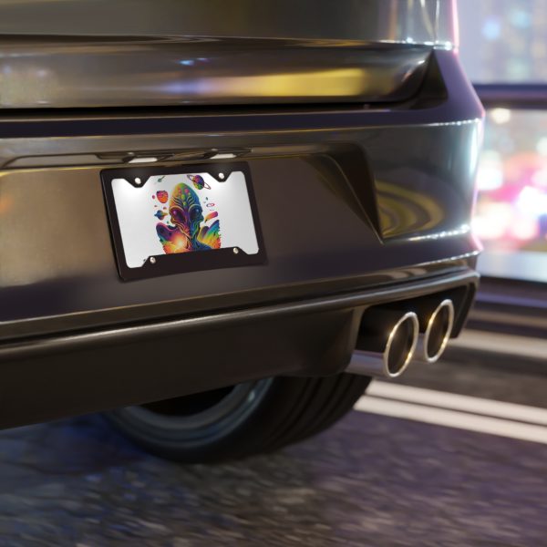 Vibrant Alien Vanity Plate, Personalized Car Accessory, Unique Gift, Cosmic Decor, UFO Enthusiast - Image 3