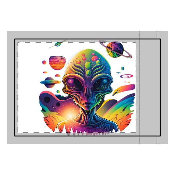 Colorful Alien Design Double-Sided Flag, Outdoor Decoration, Festival Banner, Garden Flag, Alien Themed Decor, Science Fiction Party - Image 2