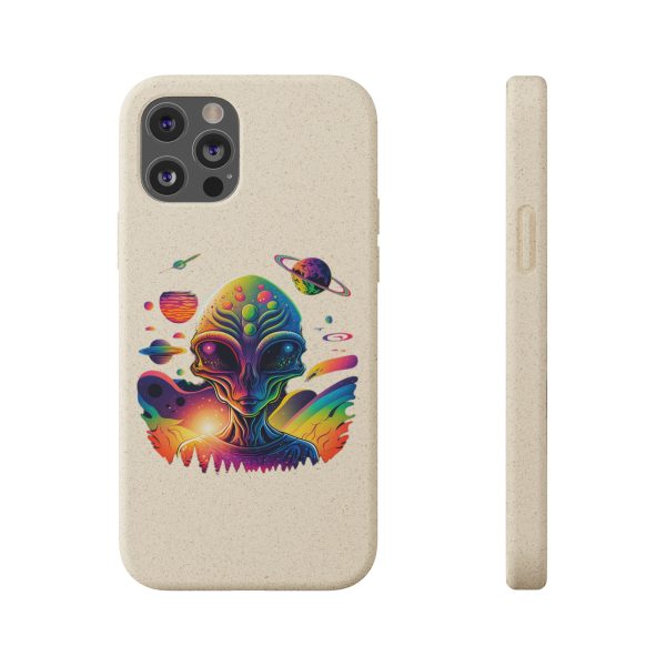 Vibrant Alien Biodegradable Phone Case, Eco-Friendly Galaxy Phone Cover, Unique Gift for Space Lovers, Fun Alien Design, Sustainable [...] - Image 41