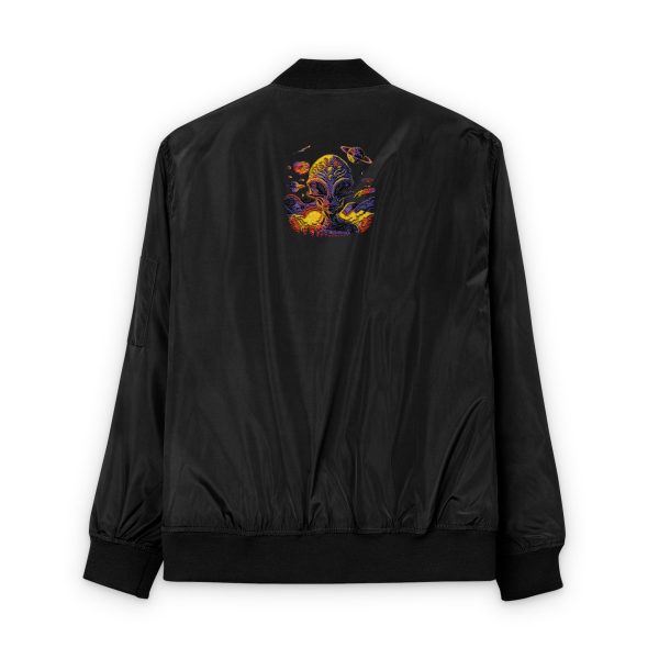 Recycled Bomber Jacket (Embroidery) - Eco-Friendly Streetwear, Cool Casual Style, Perfect Gift for Nature Lovers, Trendy Fashion [...] - Image 2