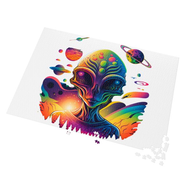 Colorful Alien Jigsaw Puzzle, Space Decor, Gift for Him, Nerdy Puzzle, Mind-Stimulating Fun, Kids & Adults Activity - Image 17
