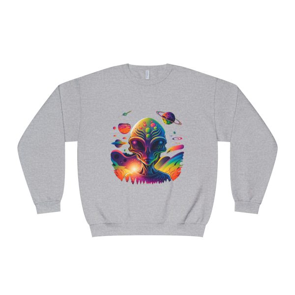 Colorful Alien Space Sweatshirt, Unisex Crewneck Sweatshirt, Perfect for Casual Wear, Gift for Sci-Fi Lovers, Cozy Fall Apparel - Image 49