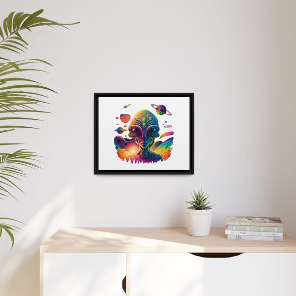 Vibrant Alien Canvas Art Print, Framed Decor for Sci-Fi Lovers, Cosmic Wall Art, Colorful Home Decoration, Unique Gift Idea - Image 15