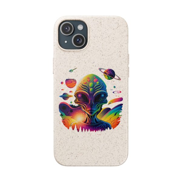 Vibrant Alien Biodegradable Phone Case, Eco-Friendly Galaxy Phone Cover, Unique Gift for Space Lovers, Fun Alien Design, Sustainable [...] - Image 169