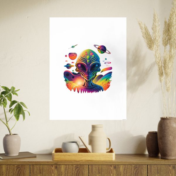 Colorful Alien Art Poster, Psychedelic Wall Decor, Outer Space Prints, Home Decoration, Gift for Sci-Fi Lovers - Image 96
