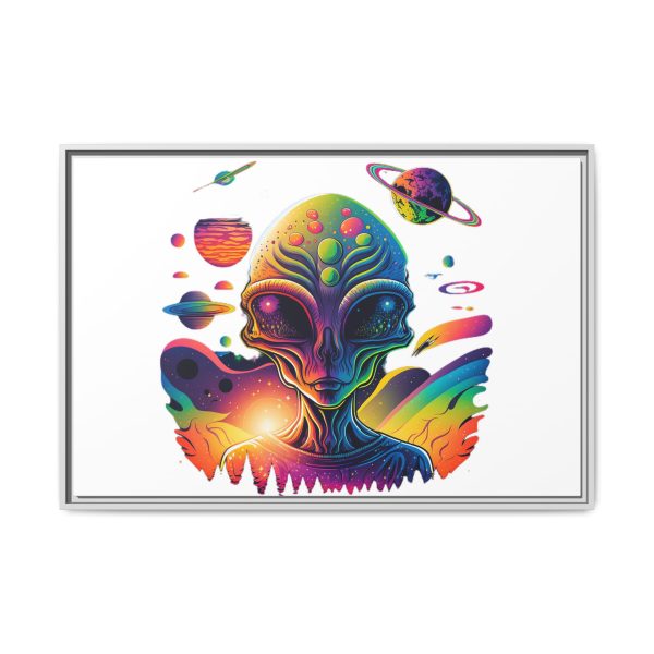 Vibrant Alien Canvas Art Print, Framed Decor for Sci-Fi Lovers, Cosmic Wall Art, Colorful Home Decoration, Unique Gift Idea - Image 117