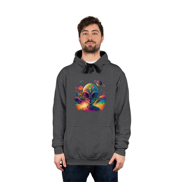 Colorful Alien Graphic Unisex Varsity Hoodie, Cozy Sweatshirt for Teens, Unique Gift for Sci-Fi Fans, Casual Streetwear, Perfect for [...] - Image 7