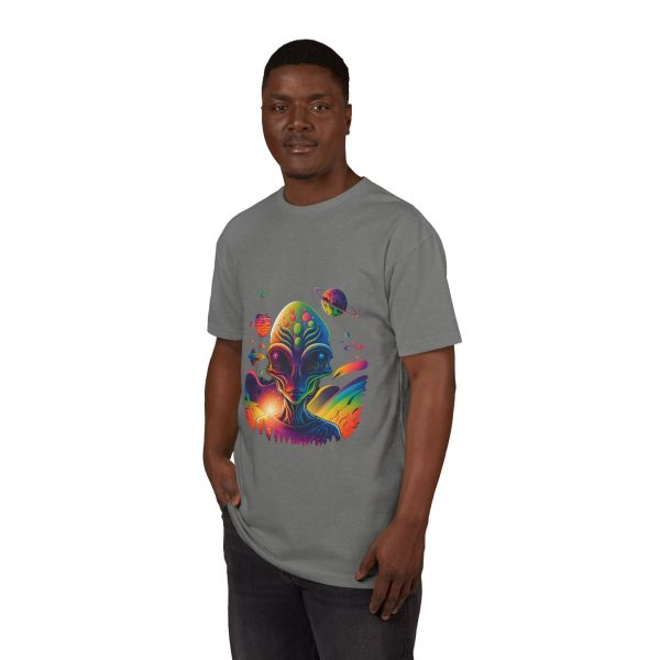 Vibrant Alien Graphic Tee, Unisex Sueded T-Shirt, Cosmic Vibe Shirt, Space Lover Gift, Art T-Shirt for Teens - Image 20