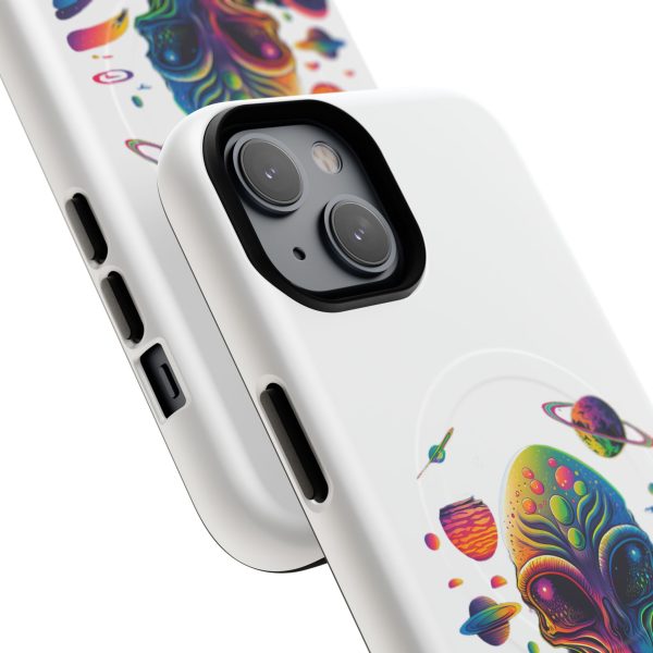 Vibrant Alien Phone Case - Funky Tough Magnetic Cover for Teens, Outer Space, Gift for Sci-Fi Lovers, Unique Cosmic Design - Image 29