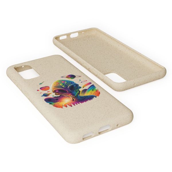 Vibrant Alien Biodegradable Phone Case, Eco-Friendly Galaxy Phone Cover, Unique Gift for Space Lovers, Fun Alien Design, Sustainable [...] - Image 56