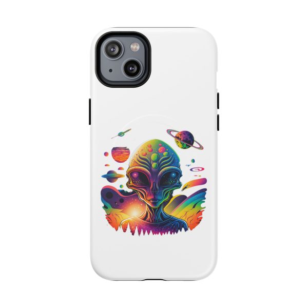 Vibrant Alien Phone Case - Funky Tough Magnetic Cover for Teens, Outer Space, Gift for Sci-Fi Lovers, Unique Cosmic Design - Image 40