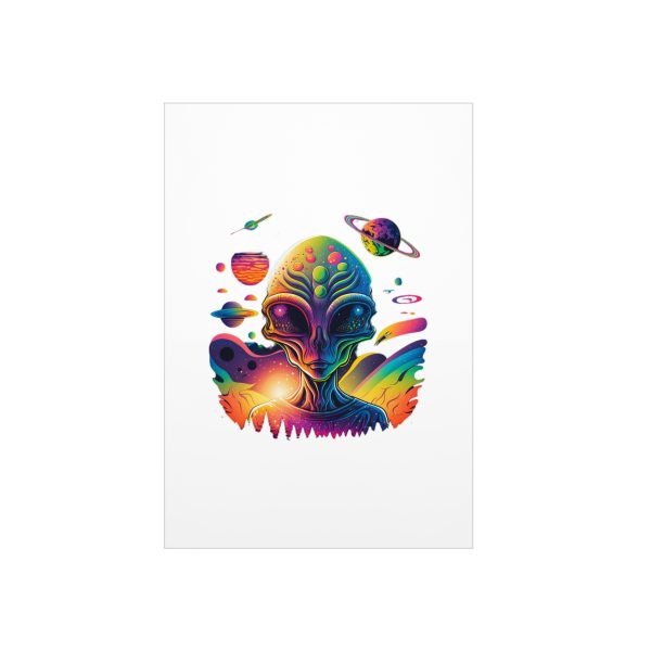 Vibrant Alien Foam Board Art Print, Space Decor, Unique Wall Art, Sci-Fi Home Decor, Gifts for Alien Lovers, Cosmic Alien Poster - Image 33