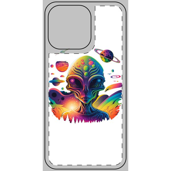 Vibrant Alien Phone Skin, Colorful Phone Case, Galaxy Design, Cosmic Phone Protector, Unique Alien Aesthetic, Gift for Sci-Fi Lovers - Image 3