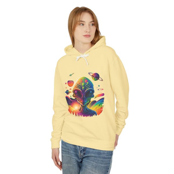 Colorful Alien Artwork Lightweight Hoodie - Unisex Sweatshirt for Space Lovers, Casual Wear, Gift for Science Fiction Fans, Unique [...] - Image 27