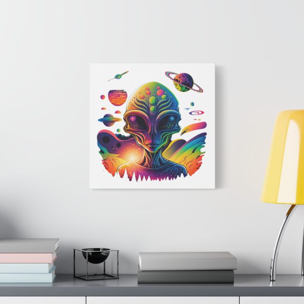 Alien Art Canvas Print, Colorful Wall Decor, Retro Sci-Fi Artwork, Unique Home Accent, Space Lover Gift - Image 31