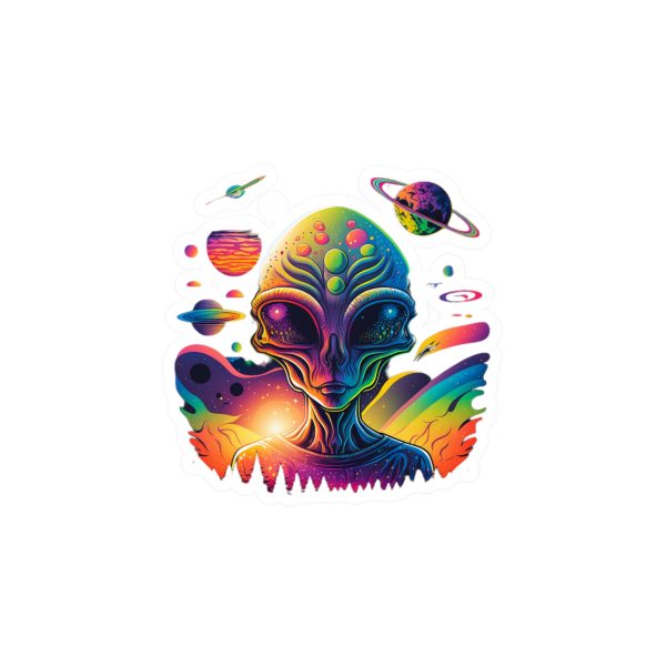 Colorful Alien Vinyl Decals for Decor, Fun Stickers for Laptops, Walls, Windows, Kids' Rooms, Sci-Fi Gifts - Image 5