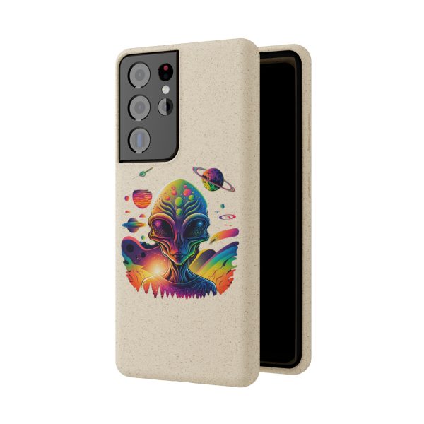Vibrant Alien Biodegradable Phone Case, Eco-Friendly Galaxy Phone Cover, Unique Gift for Space Lovers, Fun Alien Design, Sustainable [...] - Image 134