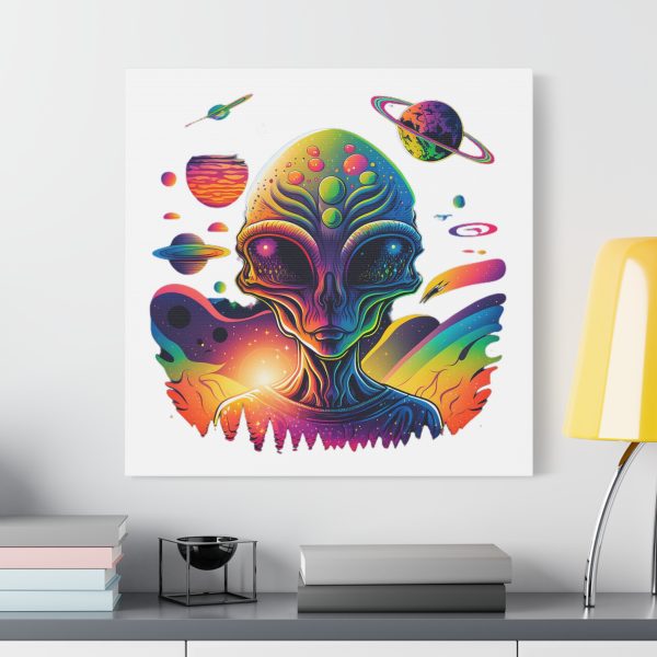 Alien Art Canvas Print, Colorful Wall Decor, Retro Sci-Fi Artwork, Unique Home Accent, Space Lover Gift - Image 35
