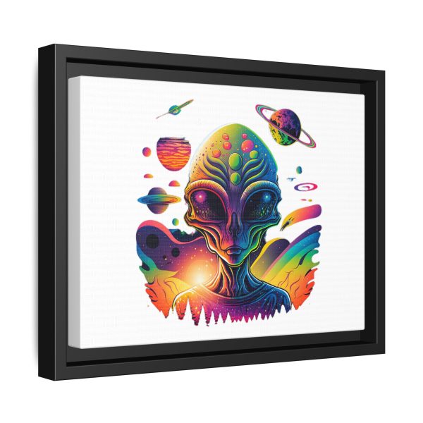 Vibrant Alien Canvas Art Print, Framed Decor for Sci-Fi Lovers, Cosmic Wall Art, Colorful Home Decoration, Unique Gift Idea - Image 2