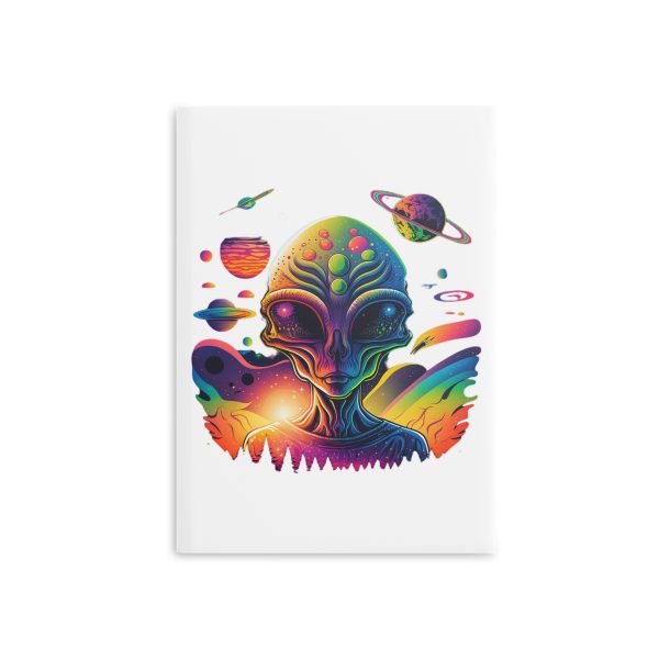 Vibrant Alien Hardcover Notebook, Journal for Dreamers, Gifts for Writers, Artistic Stationery, Cosmic Themed Gift - Image 65