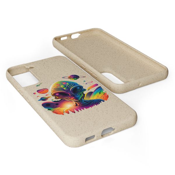 Vibrant Alien Biodegradable Phone Case, Eco-Friendly Galaxy Phone Cover, Unique Gift for Space Lovers, Fun Alien Design, Sustainable [...] - Image 156