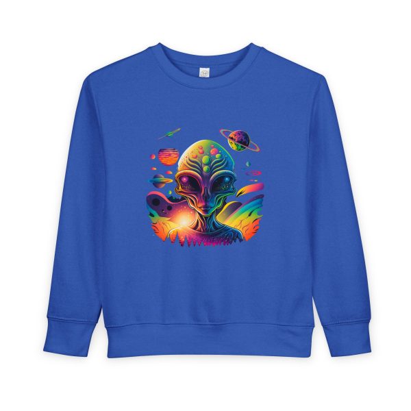 Cosmic Alien Toddler Sweatshirt - Cute Space Theme, Perfect for Birthdays, Gifts, Astronaut Enthusiasts, Baby Shower, Everyday Wear - Image 13