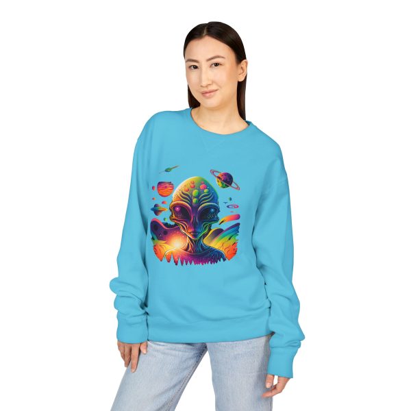 Colorful Alien Crewneck Sweatshirt, Unisex Halloween Sweatshirt, Gift for Sci-Fi Lovers, Cozy Graphic Crewneck, Space-Themed Apparel - Image 27