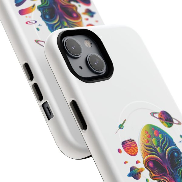 Vibrant Alien Phone Case - Funky Tough Magnetic Cover for Teens, Outer Space, Gift for Sci-Fi Lovers, Unique Cosmic Design - Image 41