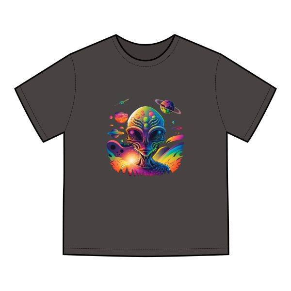 Cosmic Alien Graphic T-Shirt, Space Lover Apparel, Unisex Tee, Unique Gift for Sci-Fi Fans, Casual Wear for Everyday, Festival Outfit - Image 5