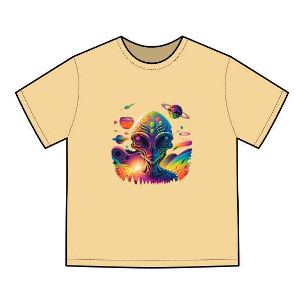 Cosmic Alien Graphic T-Shirt, Space Lover Apparel, Unisex Tee, Unique Gift for Sci-Fi Fans, Casual Wear for Everyday, Festival Outfit - Image 9